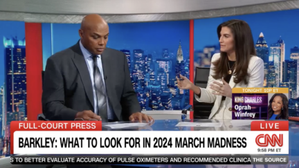 Charles Barkley reacts to Kaitlan Collins' March Madness bracket